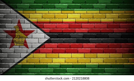 EPS10 Vector Patriotic background with Zimbabwe flag colors. An element of impact for the use you want to make of it.