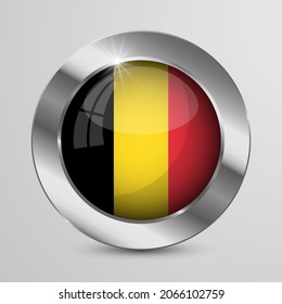 EPS10 Vector Patriotic Button with Belgium flag colors. An element of impact for the use you want to make of it.