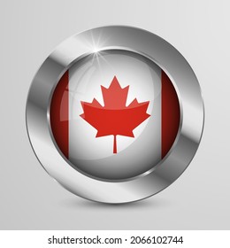 EPS10 Vector Patriotic Button with Canada flag colors. An element of impact for the use you want to make of it.