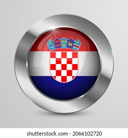 EPS10 Vector Patriotic Button with Croatia flag colors. An element of impact for the use you want to make of it.