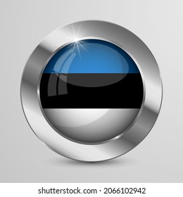 EPS10 Vector Patriotic Button with Estonia flag colors. An element of impact for the use you want to make of it.
