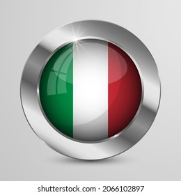 EPS10 Vector Patriotic Button with Italy flag colors. An element of impact for the use you want to make of it.