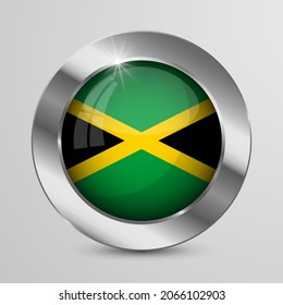 EPS10 Vector Patriotic Button with Jamaica flag colors. An element of impact for the use you want to make of it.