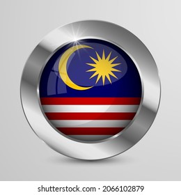 EPS10 Vector Patriotic Button with Malaysia flag colors. An element of impact for the use you want to make of it.