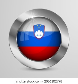 EPS10 Vector Patriotic Button with Slovenia flag colors. An element of impact for the use you want to make of it.
