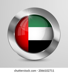 EPS10 Vector Patriotic Button with UAE flag colors. An element of impact for the use you want to make of it.