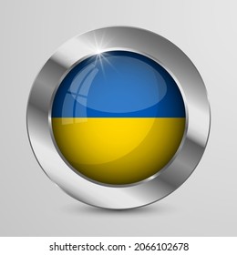 EPS10 Vector Patriotic Button with Ukraine flag colors. An element of impact for the use you want to make of it.