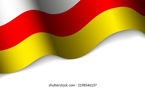 EPS10 Vector Patriotic heart with flag of SouthOssetia. An element of impact for the use you want to make of it.