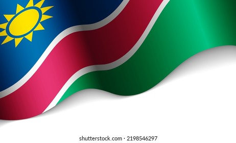 EPS10 Vector Patriotic Herz mit Flagge von Namibia. Ein Effekt für die Verwendung, die Sie daraus machen wollen.