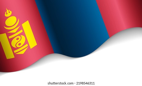 EPS10 Vector Corazón patriótico con bandera de Mongolia. Un elemento de impacto para el uso que desea hacer de él.