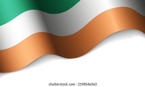 EPS10 Vector Patriotic heart with flag of Ireland. An element of impact for the use you want to make of it.