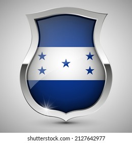 EPS10 Vector Patriotic shield with flag of Honduras. An element of impact for the use you want to make of it.