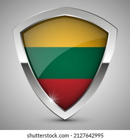 EPS10 Vector Patriotic shield with flag of Lithuania. An element of impact for the use you want to make of it.