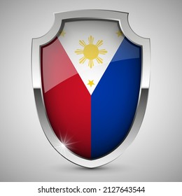 EPS10 Vector Patriotic shield with flag of Philippines. An element of impact for the use you want to make of it.