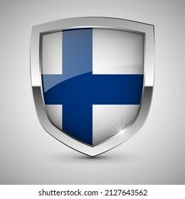 EPS10 Vector Patriotic shield with flag of Finland. An element of impact for the use you want to make of it.