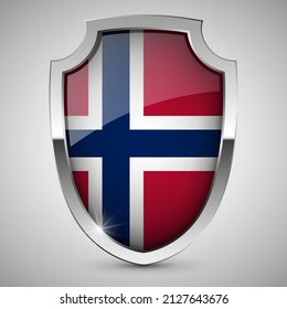 EPS10 Vector Patriotic shield with flag of Norway. An element of impact for the use you want to make of it.