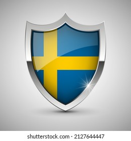 EPS10 Vector Patriotic shield with flag of Sweden. An element of impact for the use you want to make of it.