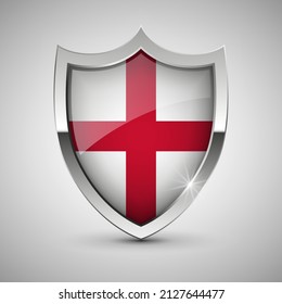 EPS10 Vector Patriotic shield with flag of England. An element of impact for the use you want to make of it.