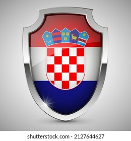 EPS10 Vector Patriotic shield with flag of Croatia. An element of impact for the use you want to make of it.