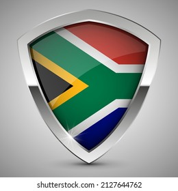 EPS10 Vector Patriotic shield with flag of SouthAfrica. An element of impact for the use you want to make of it.