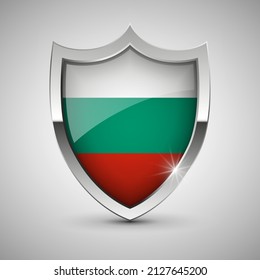 EPS10 Vector Patriotic shield with flag of Bulgaria. An element of impact for the use you want to make of it.