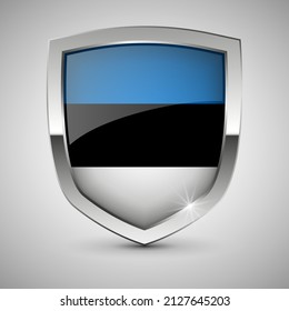 EPS10 Vector Patriotic shield with flag of Estonia. An element of impact for the use you want to make of it.