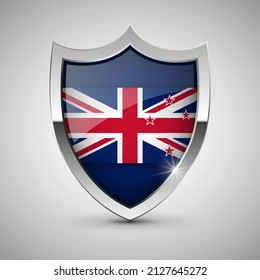EPS10 Vector Patriotic shield with flag of Newzealand. An element of impact for the use you want to make of it.