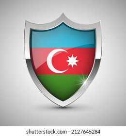 EPS10 Vector Patriotic shield with flag of Azerbaijan. An element of impact for the use you want to make of it.