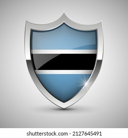 EPS10 Vector Patriotic shield with flag of Botswana. An element of impact for the use you want to make of it.