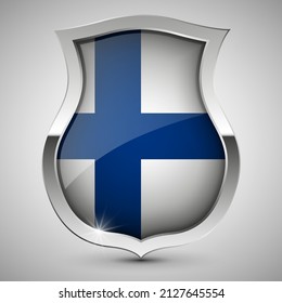 EPS10 Vector Patriotic shield with flag of Finland. An element of impact for the use you want to make of it.