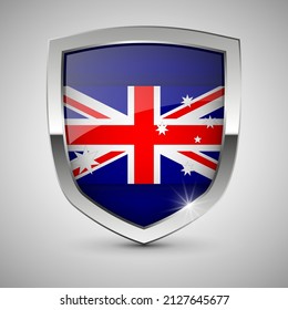 EPS10 Vector Patriotic shield with flag of Australia. An element of impact for the use you want to make of it.