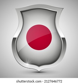 EPS10 Vector Patriotic shield with flag of Japan. An element of impact for the use you want to make of it.