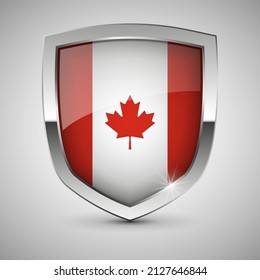 EPS10 Vector Patriotic shield with flag of Canada. An element of impact for the use you want to make of it.