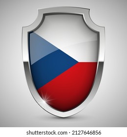 EPS10 Vector Patriotic shield with flag of CzechRepublic. An element of impact for the use you want to make of it.
