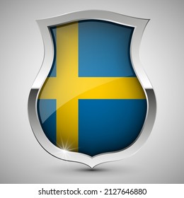 EPS10 Vector Patriotic shield with flag of Sweden. An element of impact for the use you want to make of it.