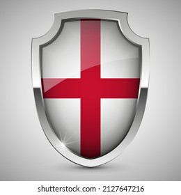 EPS10 Vector Patriotic shield with flag of England. An element of impact for the use you want to make of it.