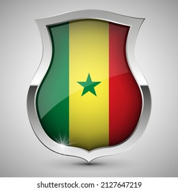 EPS10 Vector Patriotic shield with flag of Senegal. An element of impact for the use you want to make of it.