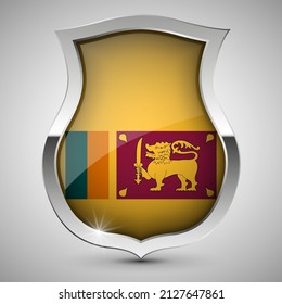 EPS10 Vector Patriotic shield with flag of SriLanka. An element of impact for the use you want to make of it.