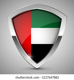 EPS10 Vector Patriotic shield with flag of EAU. An element of impact for the use you want to make of it.