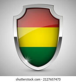 EPS10 Vector Patriotic shield with flag of Bolivia. An element of impact for the use you want to make of it.