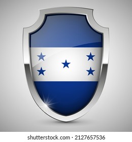 EPS10 Vector Patriotic shield with flag of Honduras. An element of impact for the use you want to make of it.