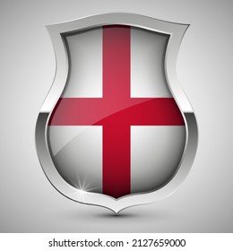EPS10 Vector Patriotic shield with flag of England. An element of impact for the use you want to make of it.
