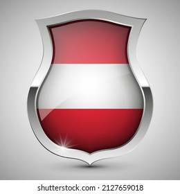 EPS10 Vector Patriotic shield with flag of Austria. An element of impact for the use you want to make of it.