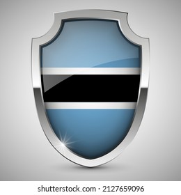 EPS10 Vector Patriotic shield with flag of Botswana. An element of impact for the use you want to make of it.