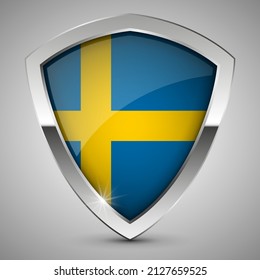 EPS10 Vector Patriotic shield with flag of Sweden. An element of impact for the use you want to make of it.