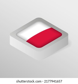 EPS10 Vector Patriotic Schild mit Flagge von Polen. Ein Effekt für die Verwendung, die Sie daraus machen wollen.