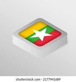 EPS10 Vector Patriotic Schild mit Flagge von Myanmar. Ein Effekt für die Verwendung, die Sie daraus machen wollen.