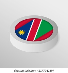 EPS10 Vector protector patriótico con bandera de Namibia. Un elemento de impacto para el uso que desea hacer de él.
