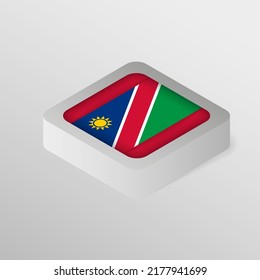 EPS10 Vector protector patriótico con bandera de Namibia. Un elemento de impacto para el uso que desea hacer de él.