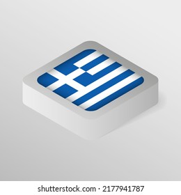 EPS10 Vector protector patriótico con bandera de Grecia. Un elemento de impacto para el uso que desea hacer de él.